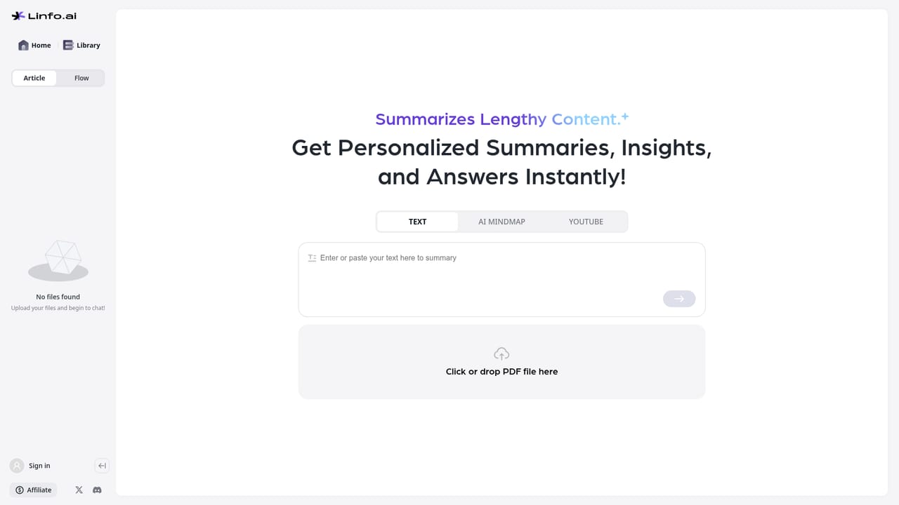 Linfo — Install the Chrome extension or open the dashboard