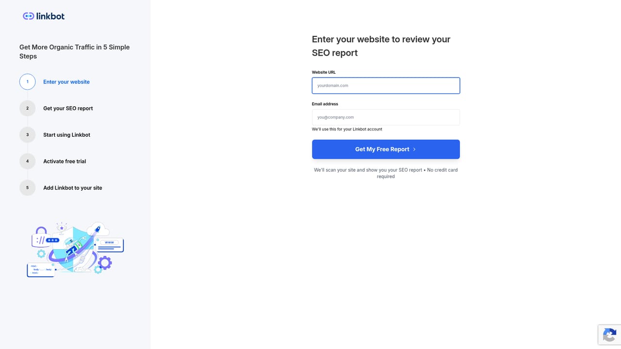 Linkbot — Create an account and request the free report