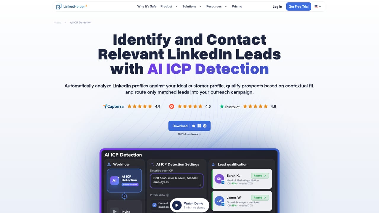 Linked Helper — Define your ICP for AI filtering