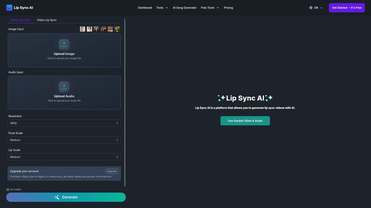 LipSyncAI.org — Open the dashboard
