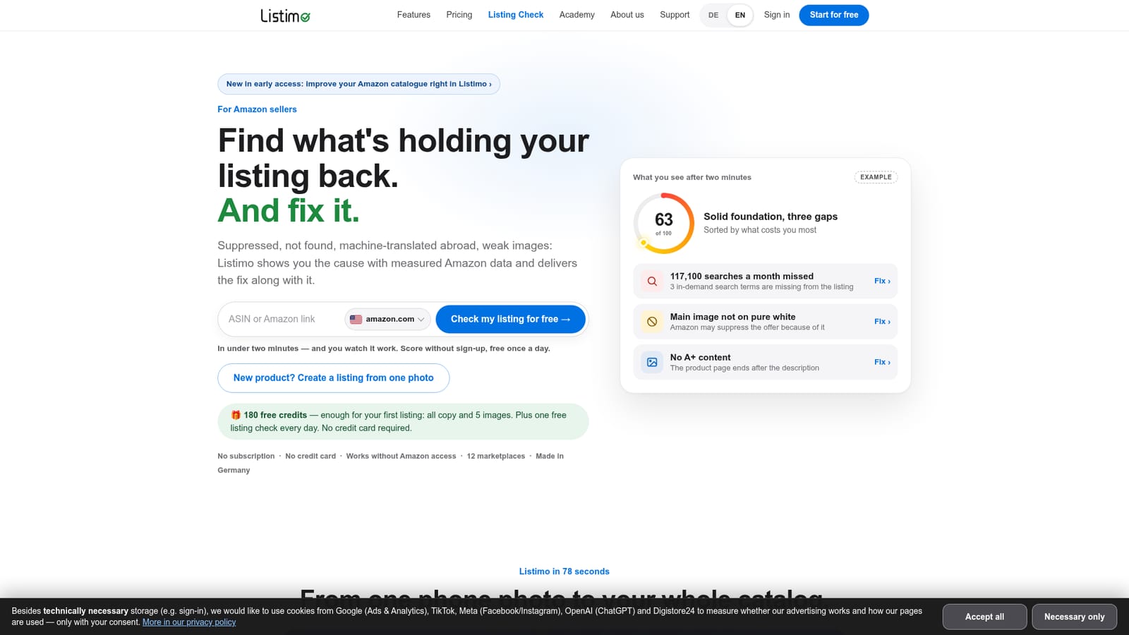 Listimo — Create a free account