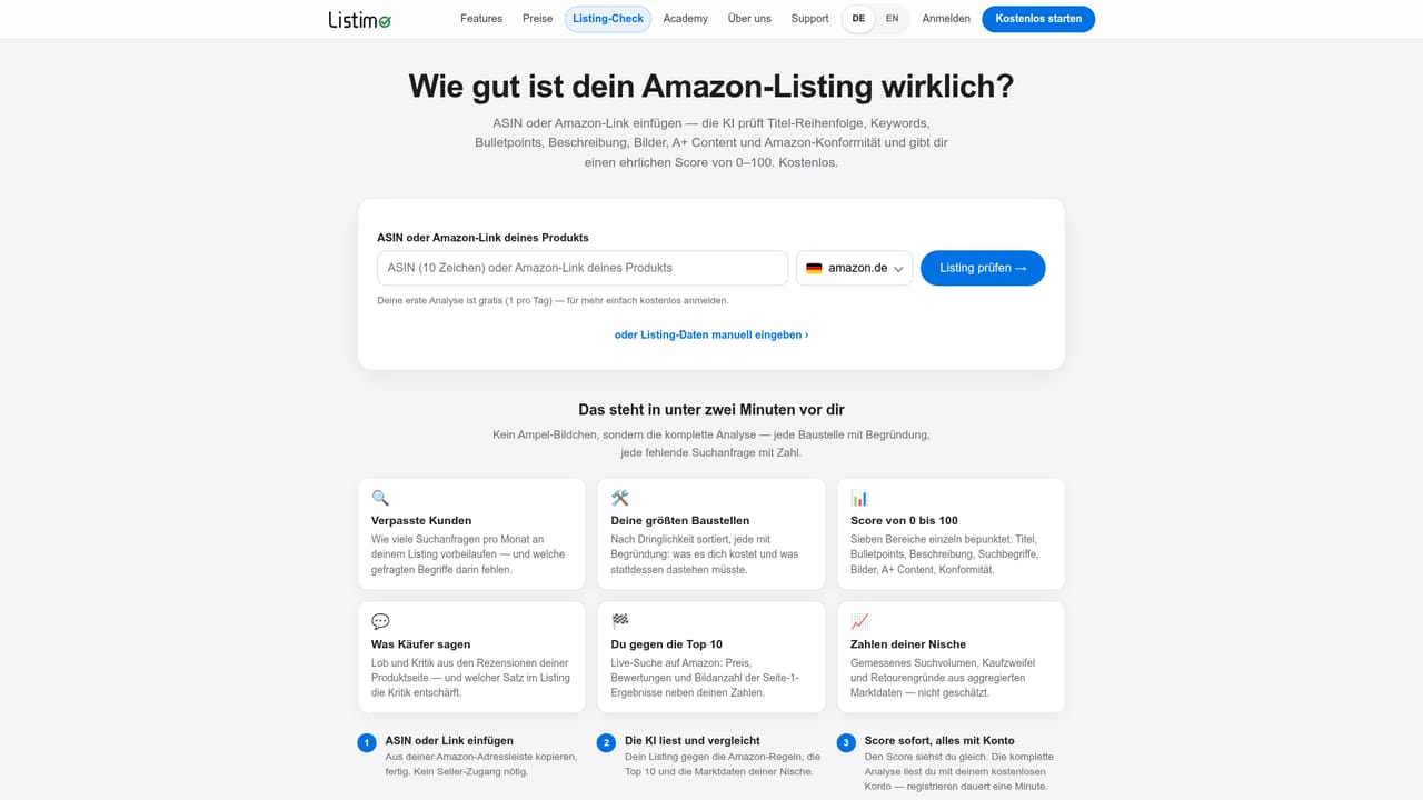 Listimo — Run the free listing check