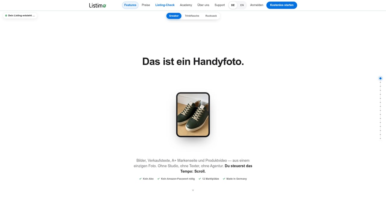 Listimo — Review images, copy and A+ content
