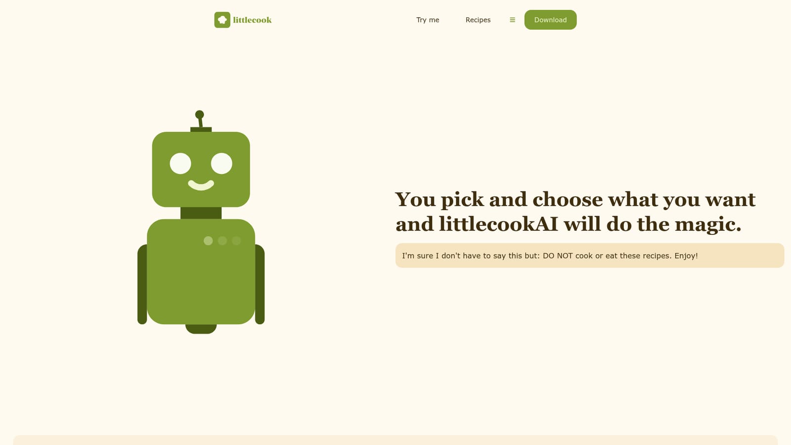 Littlecook — Open the littlecookAI page