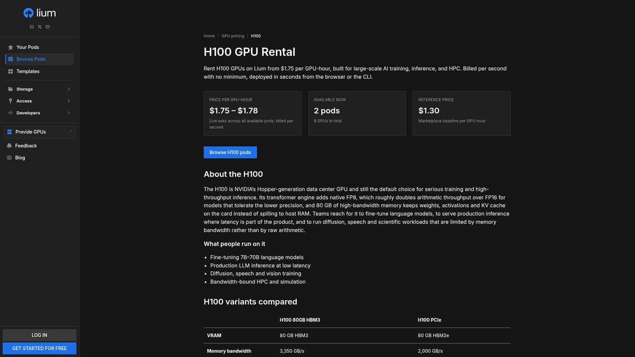 lium.io — Check a GPU model page