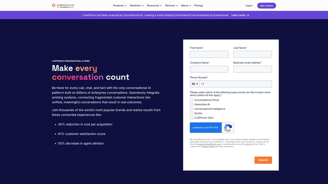 LivePerson — Request a platform demo