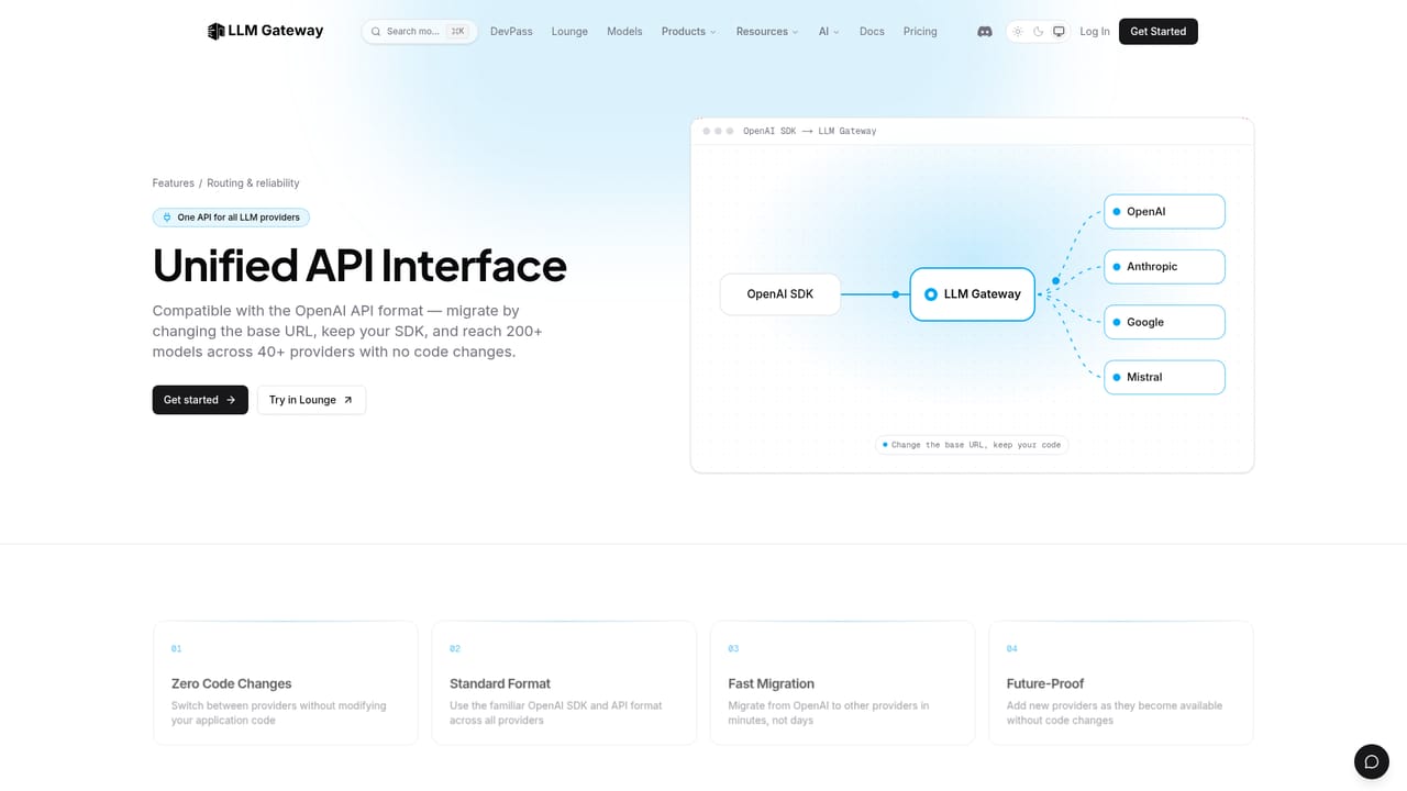 LLM Gateway — Point your OpenAI SDK at the gateway
