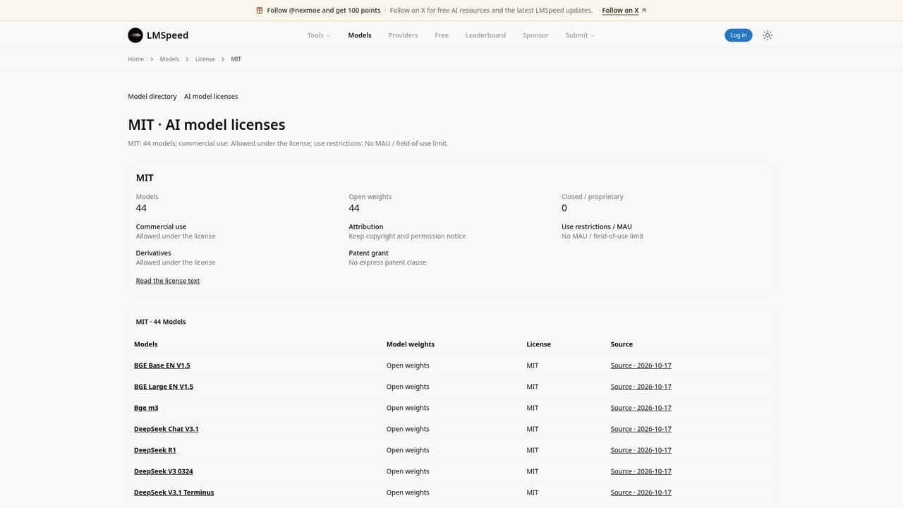 LMSpeed — Check license terms