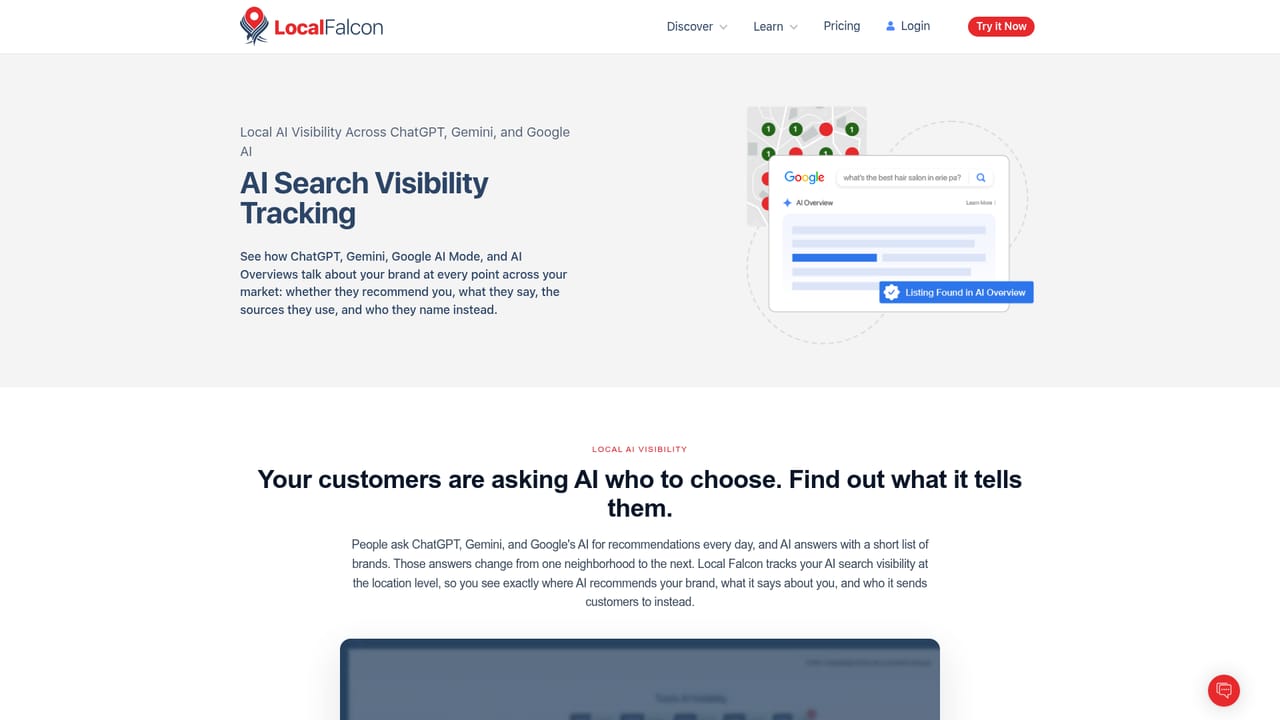 Local Falcon — Add AI search visibility tracking