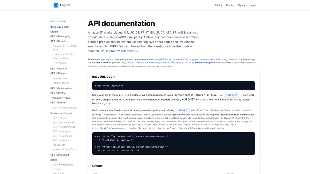 Logimu — Read the API documentation