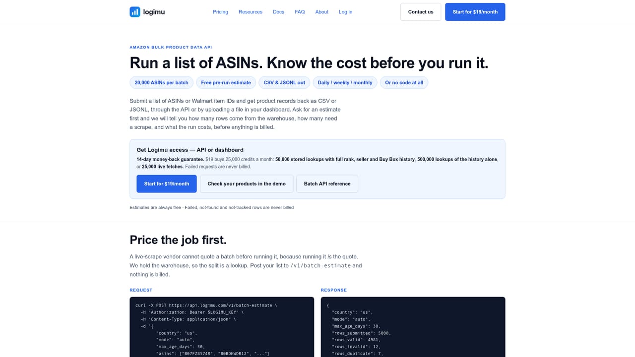 Logimu — Add live scraping or bulk lookups