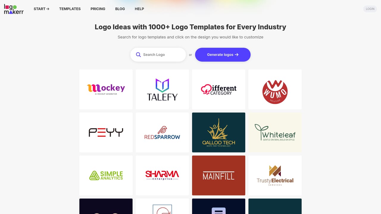 Logomakerr — Browse templates for extra directions