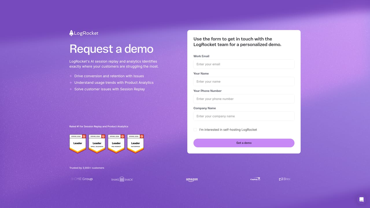 LogRocket Galileo — Book a walkthrough