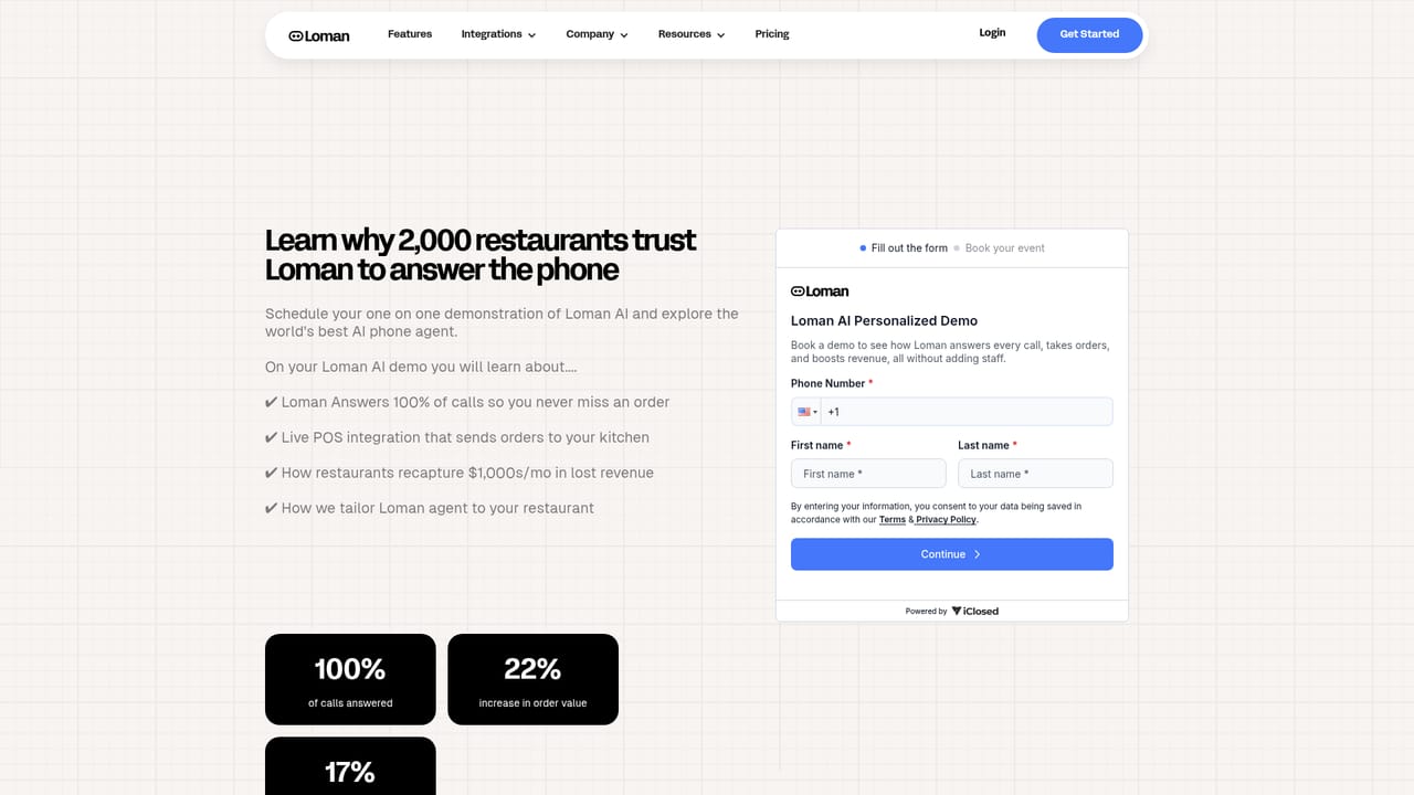Loman — Book a walkthrough with the team