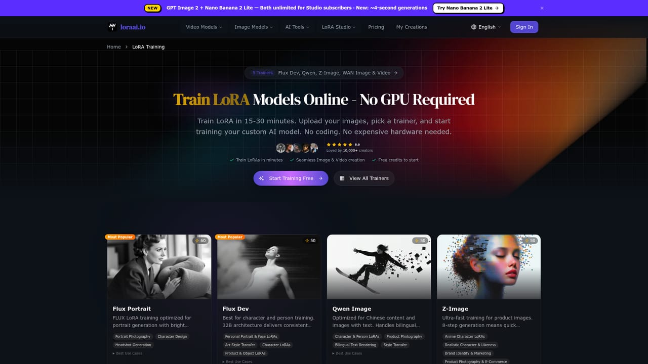 LoRA AI — Train a custom LoRA
