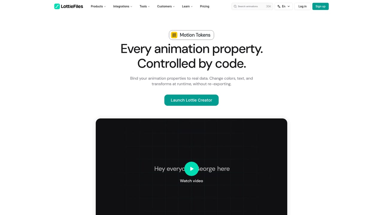 Lottie Creator — Expose properties as motion tokens