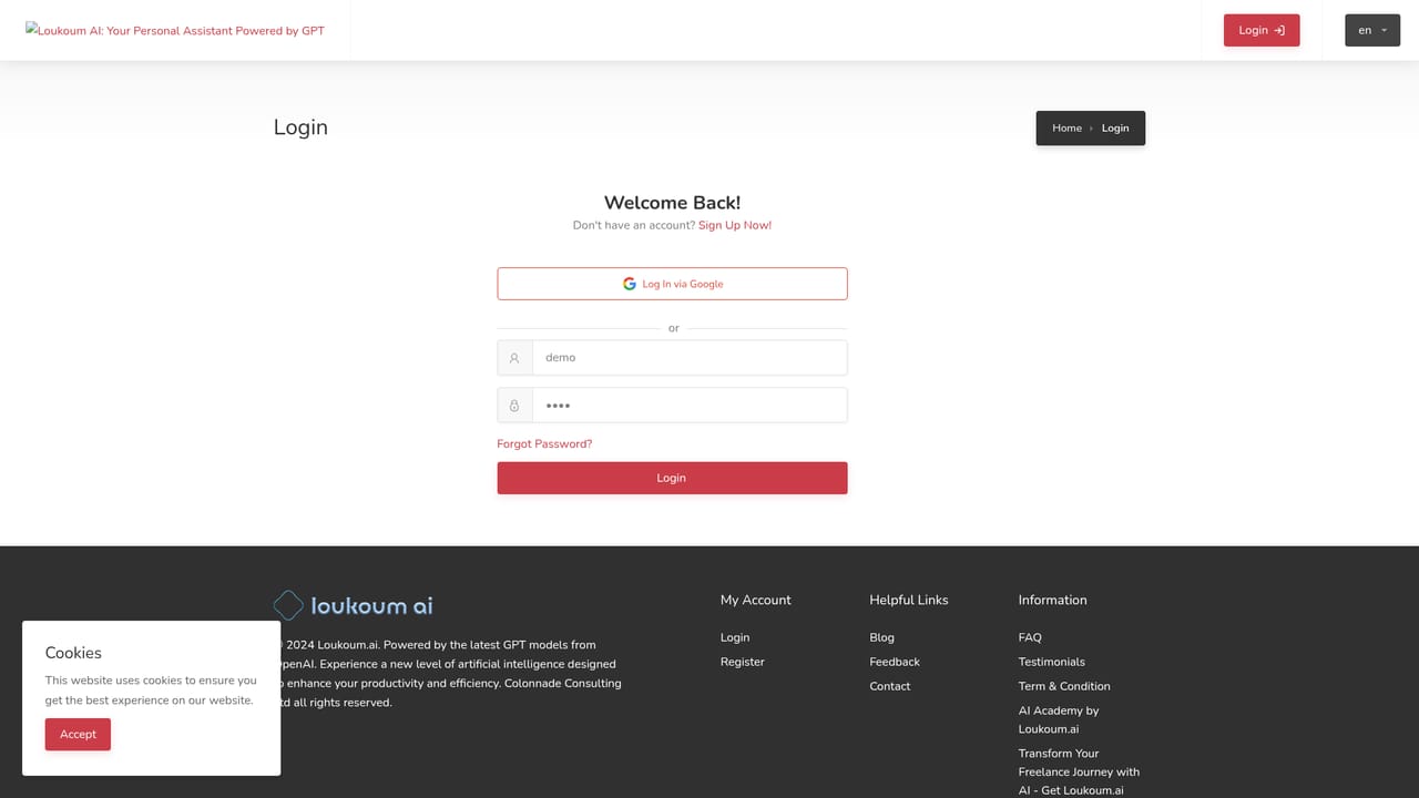 Loukoum — Explore the chat mode