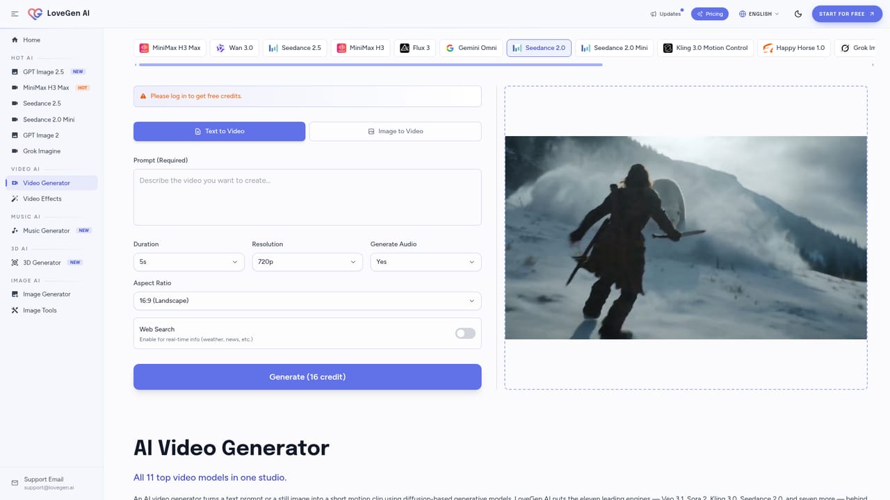 LoveGen AI — Describe or upload a reference