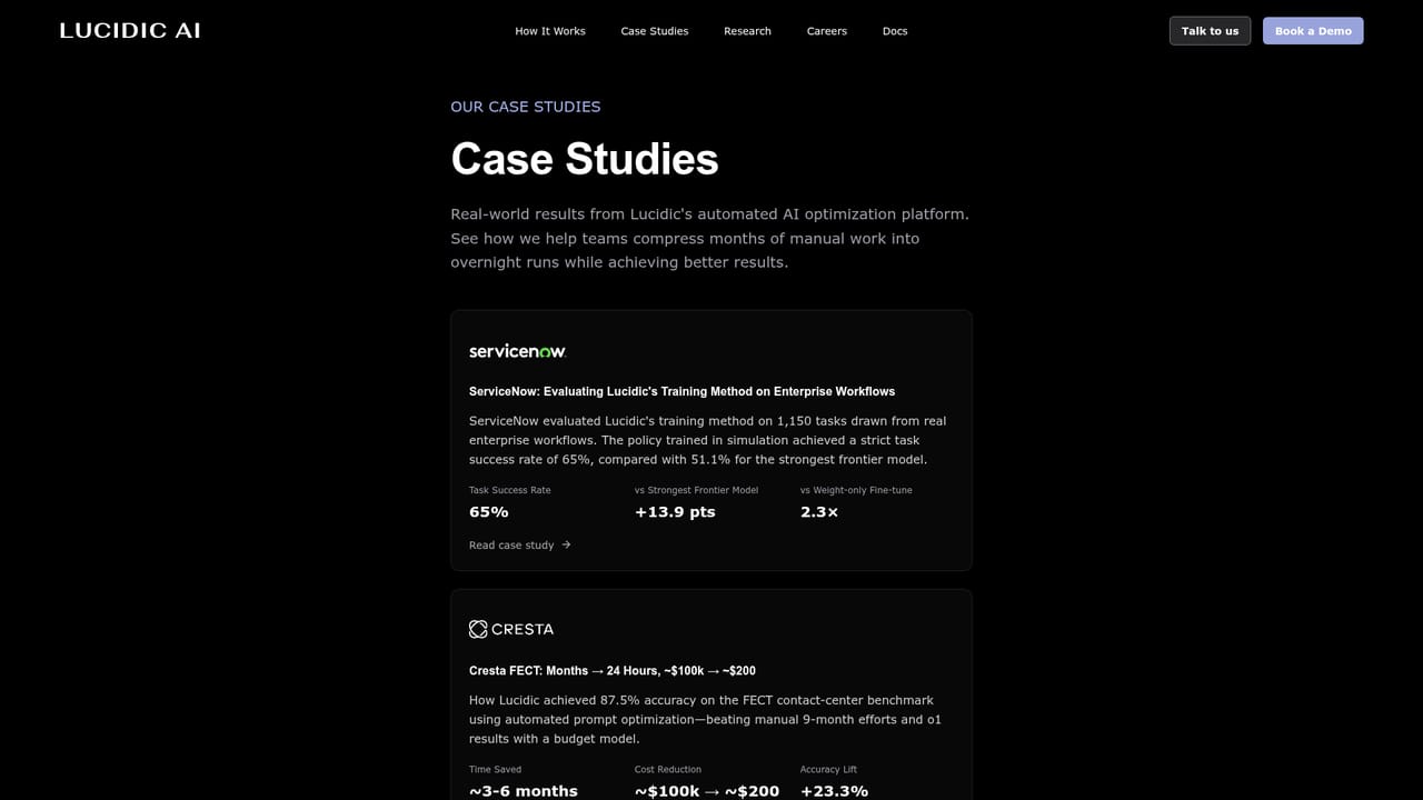 Lucidic.AI — Check comparable deployments