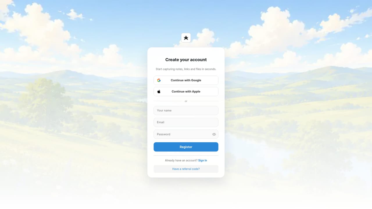 Luckynote — Create a free account