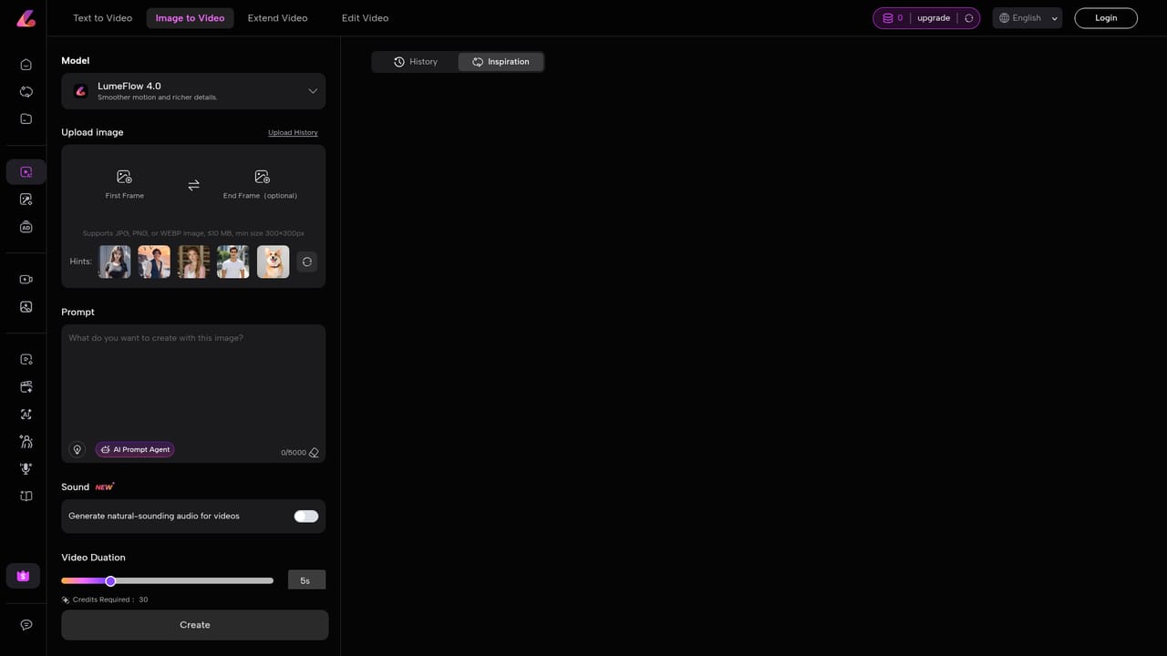 LumeFlow AI — Write or upload your input