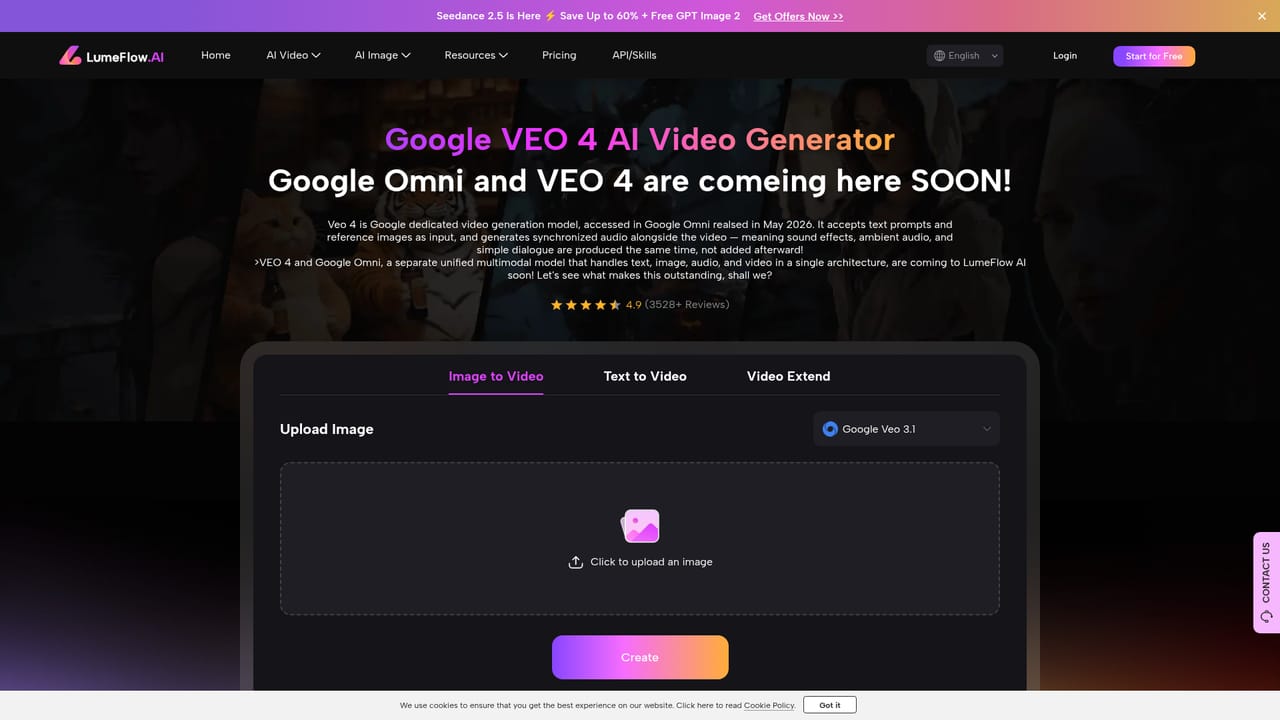 LumeFlow AI — Select a model