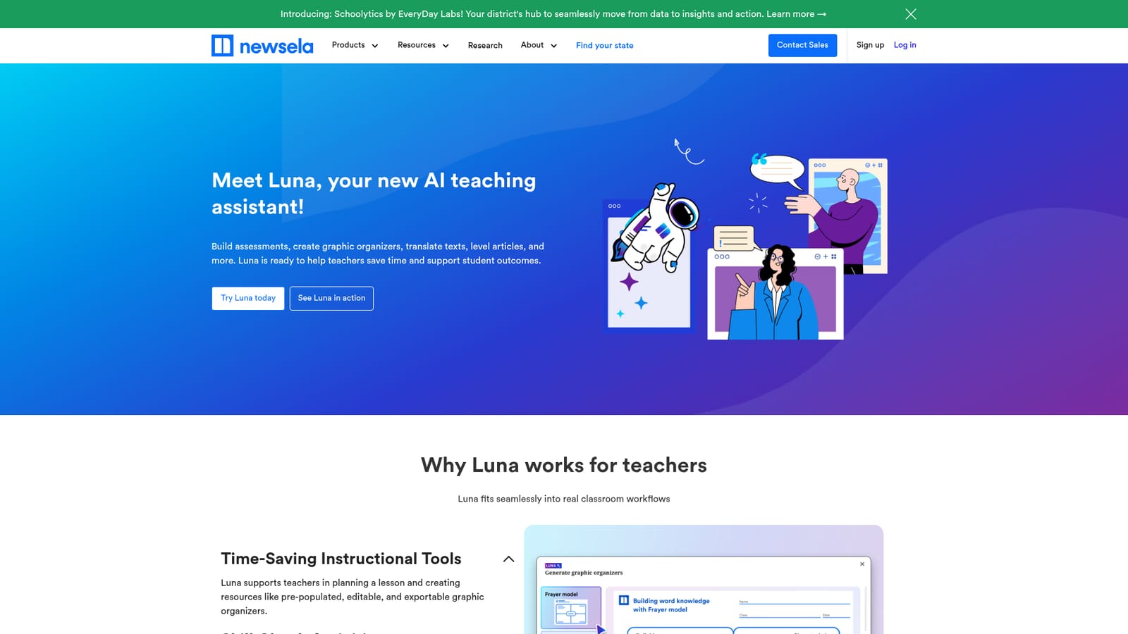Luna AI by Newsela — Explore Luna's features