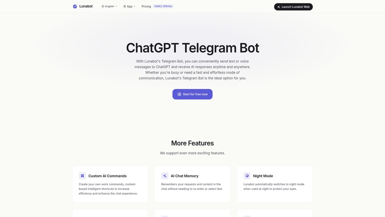 Lunabot — Add the Telegram bot and Siri shortcut