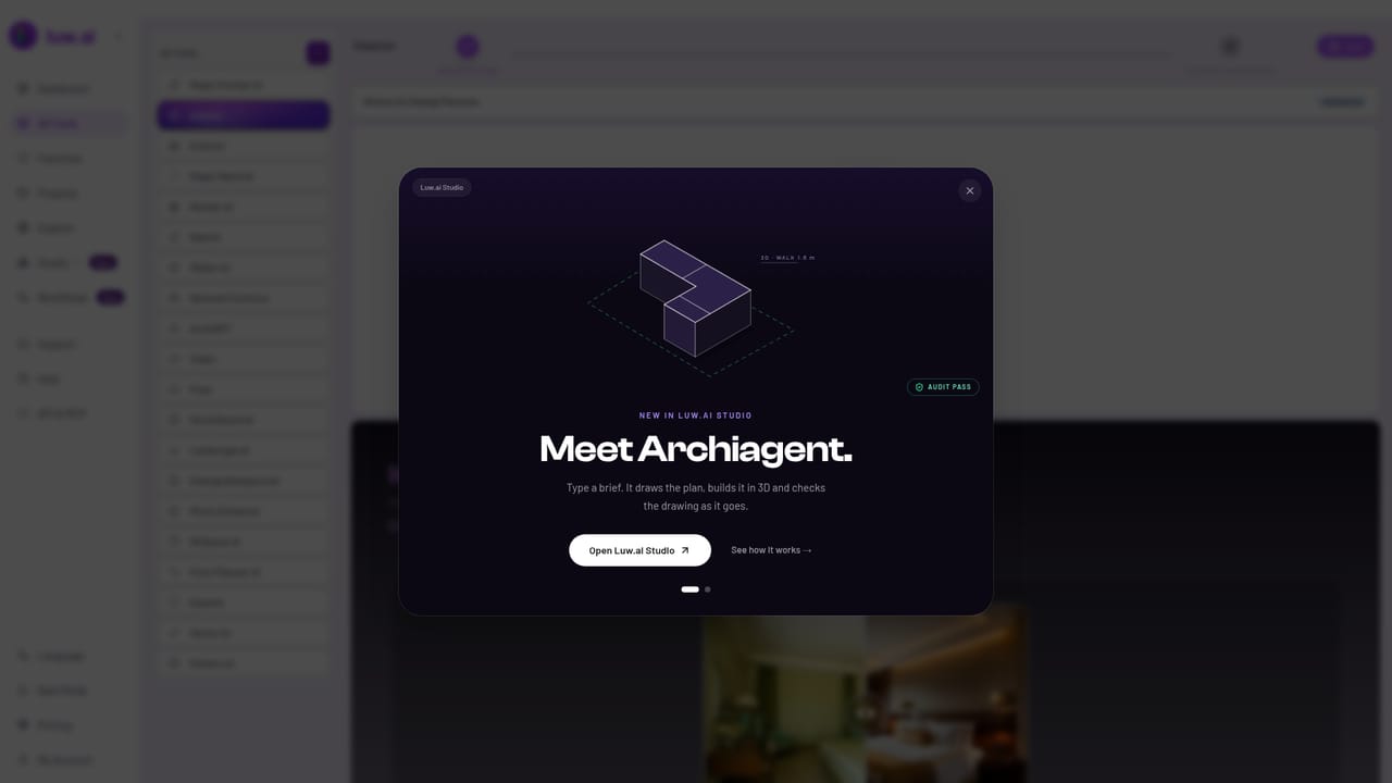 Luw AI — Redesign an interior from a photo