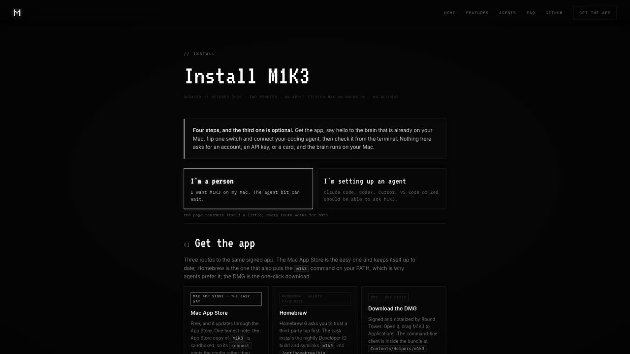 M1K3 — Install M1K3 on your Mac