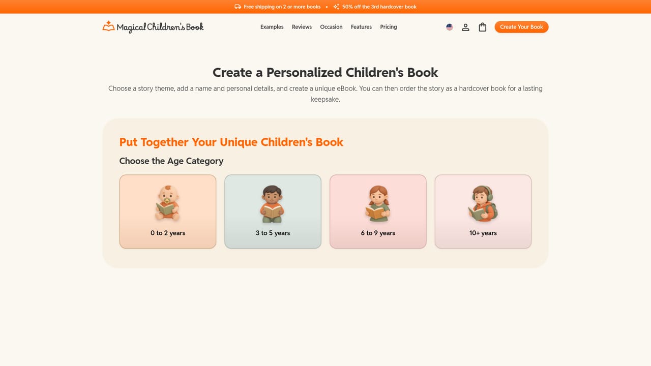 Magical Children's Book — Start a new book