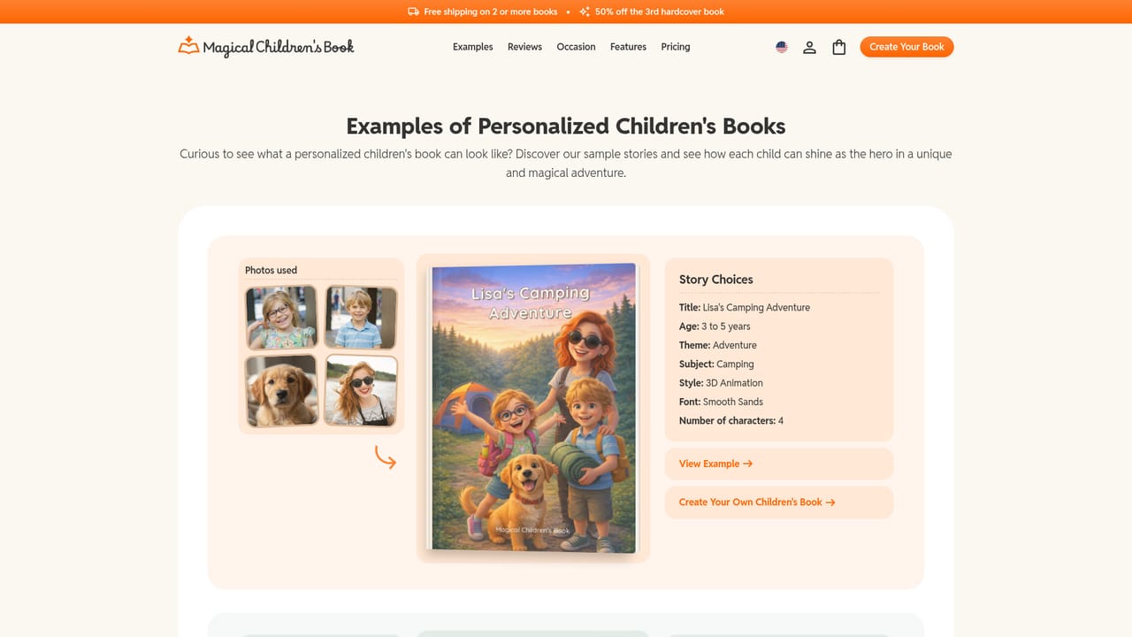 Magical Children's Book — Review examples before committing