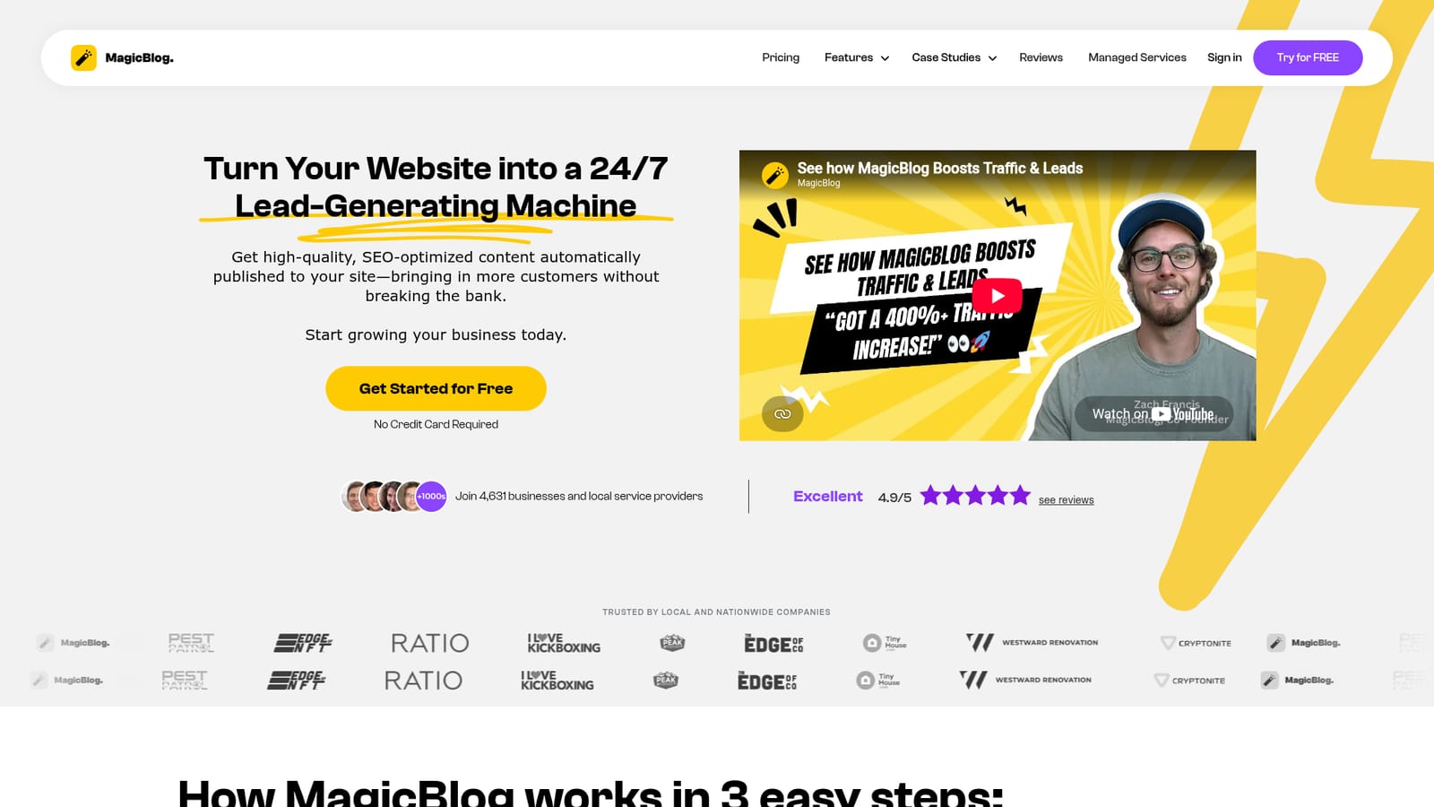 MagicBlog — Create a free account