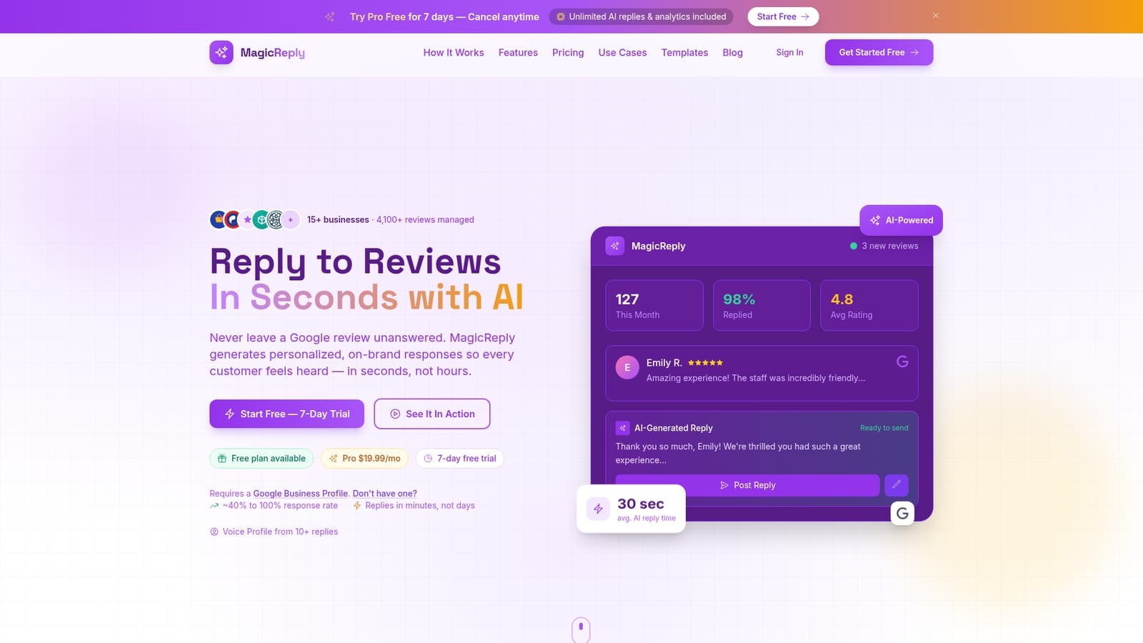 MagicReply — Connect your Google Business Profile
