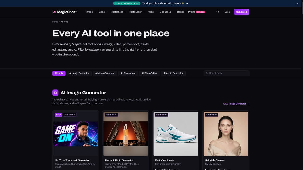 MagicShot.ai — Pick the medium you need