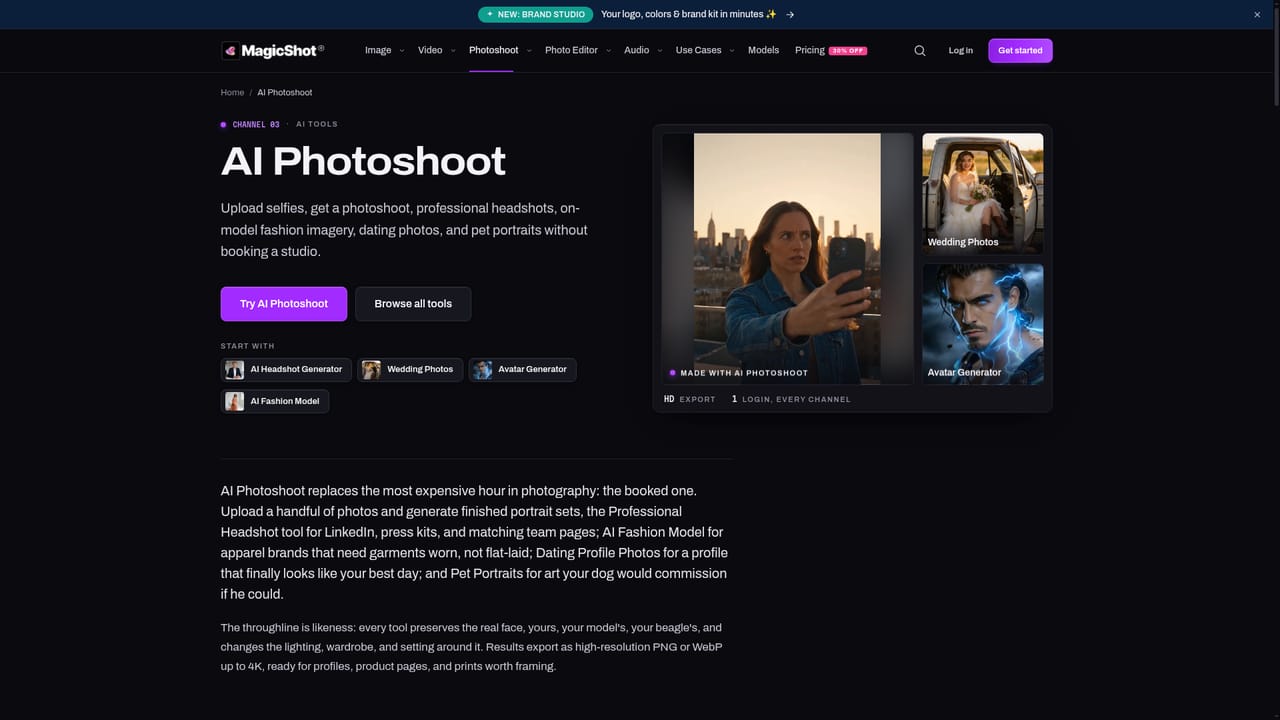 MagicShot.ai — Turn selfies into a photoshoot