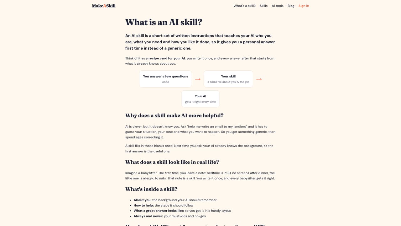 MakeASkill — Learn how skills work