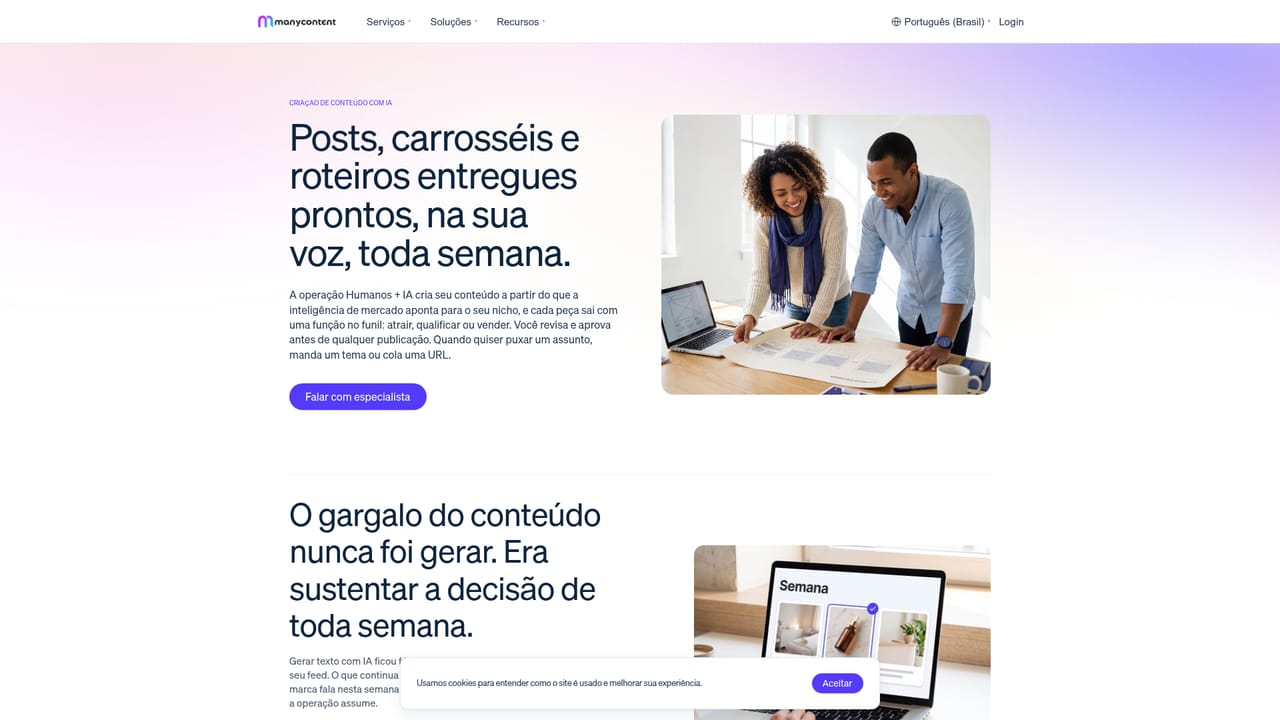 Manycontent — Approve content and calendar