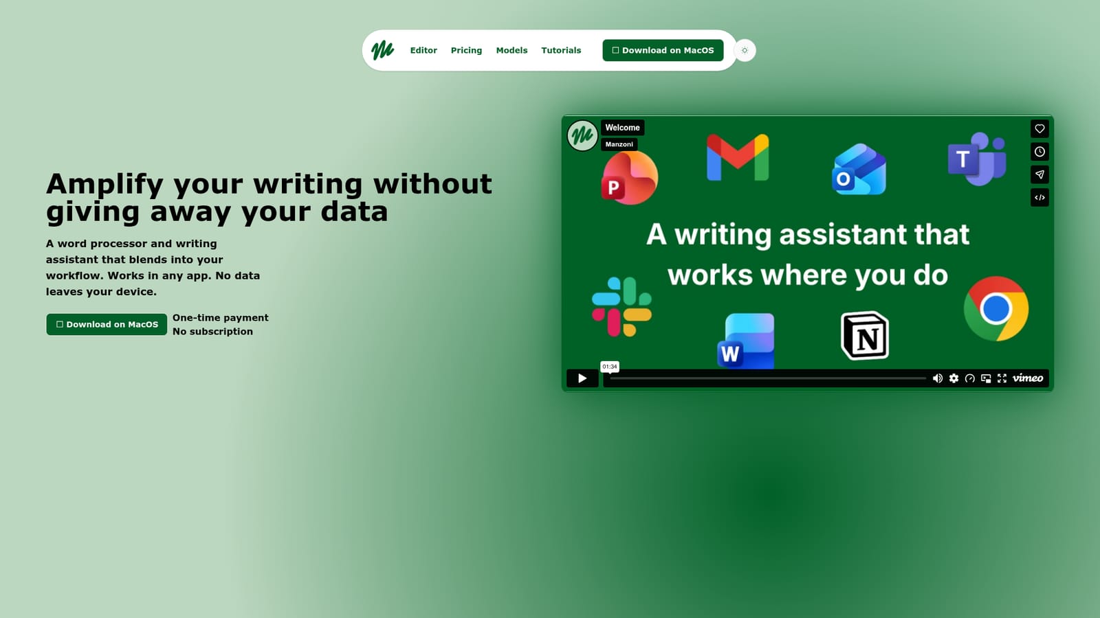 Manzoni — Download and open the app