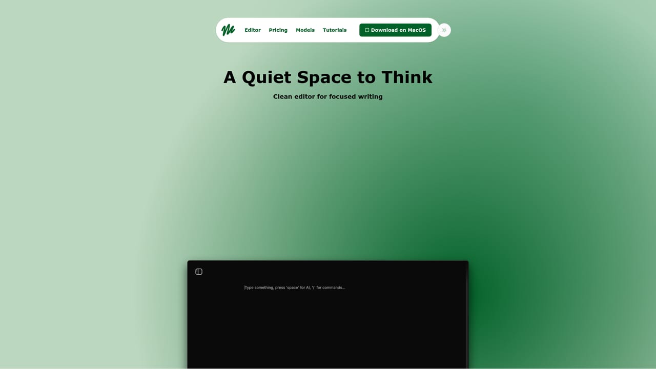 Manzoni — Switch to the focused editor