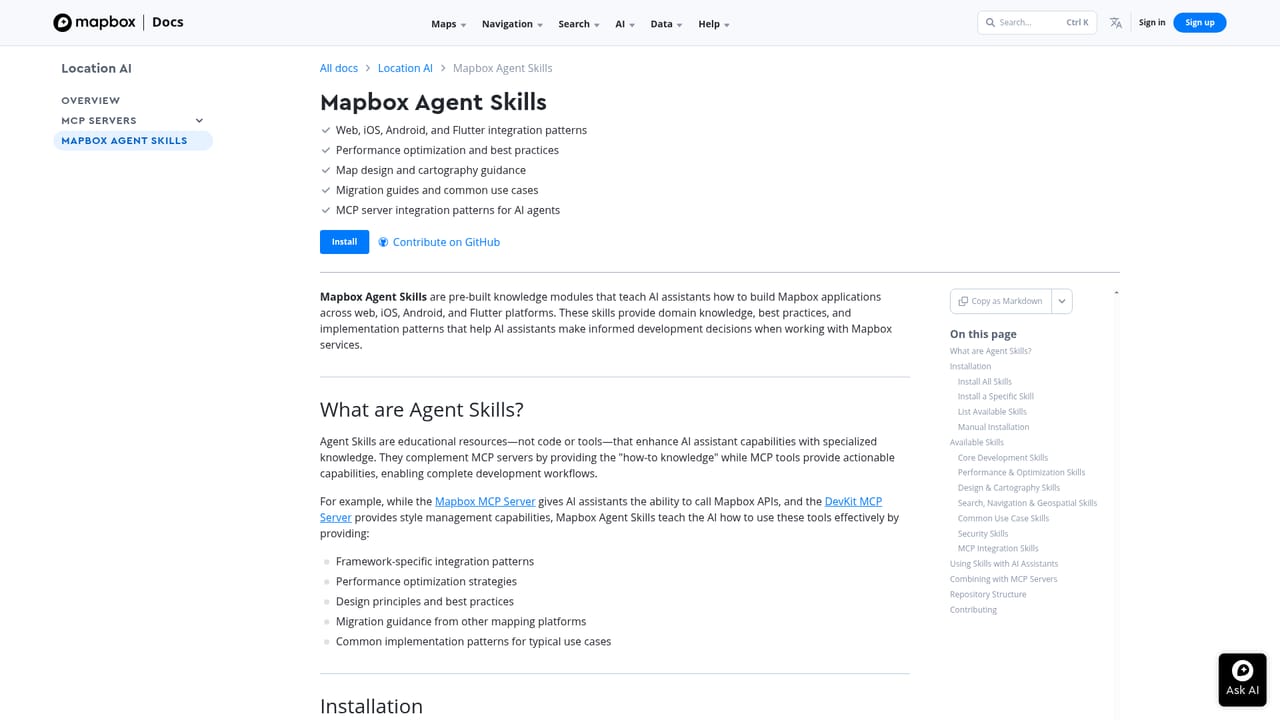 Mapbox Location AI — Set up DevKit MCP for agent-driven development