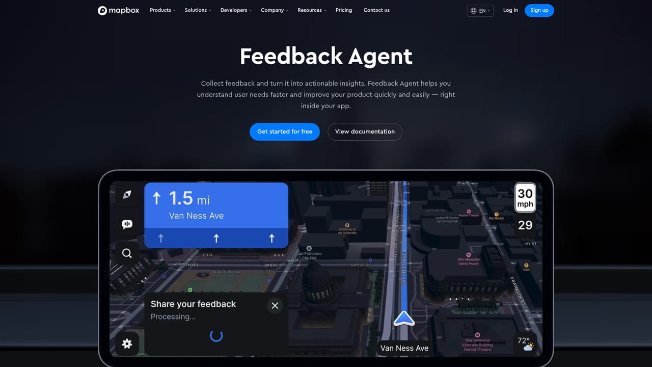 Mapbox Location AI — Review the Feedback Agent if you ship a map product