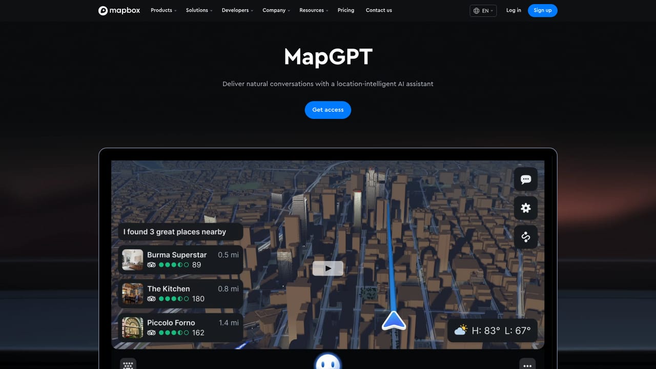 Mapbox Location AI — Check MapGPT availability for automotive work