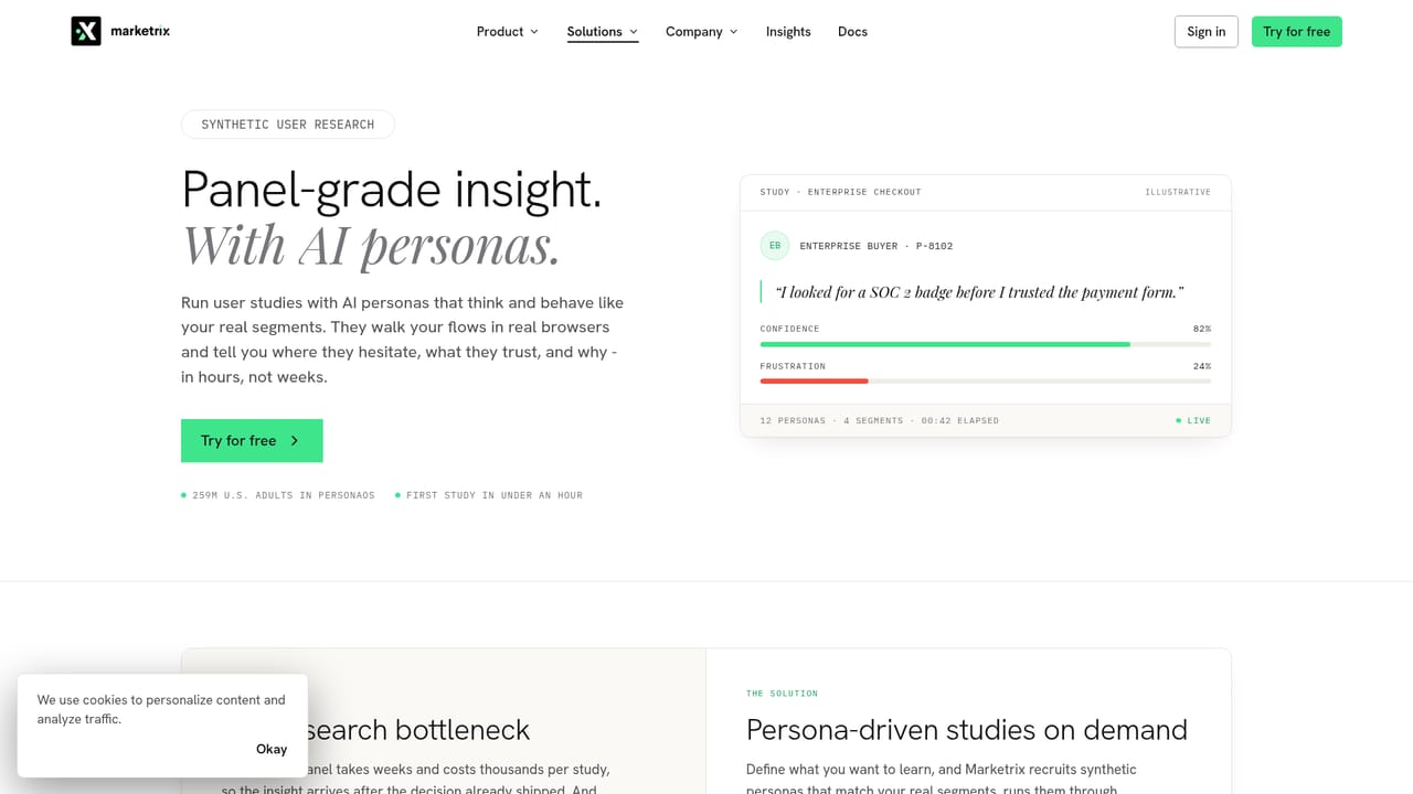 Marketrix — Ground the result with real people