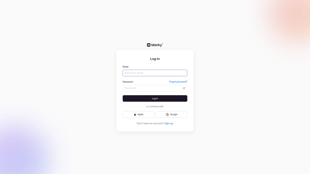 Marky — Create your account