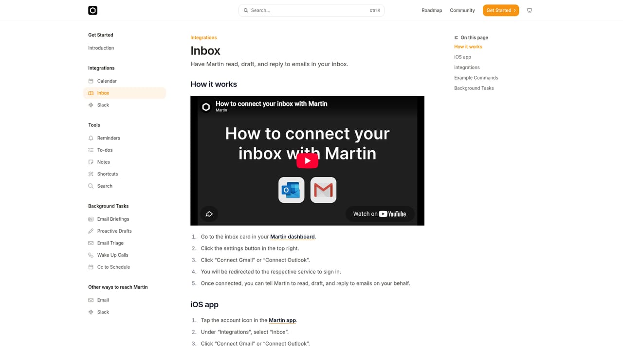 Martin — Sync your inbox