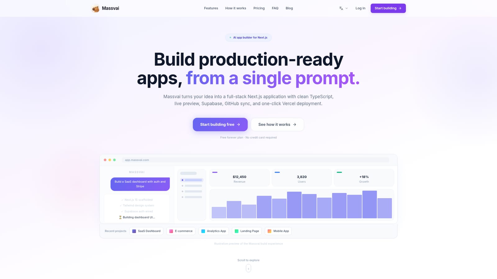 Massvai — Describe the app you want to build