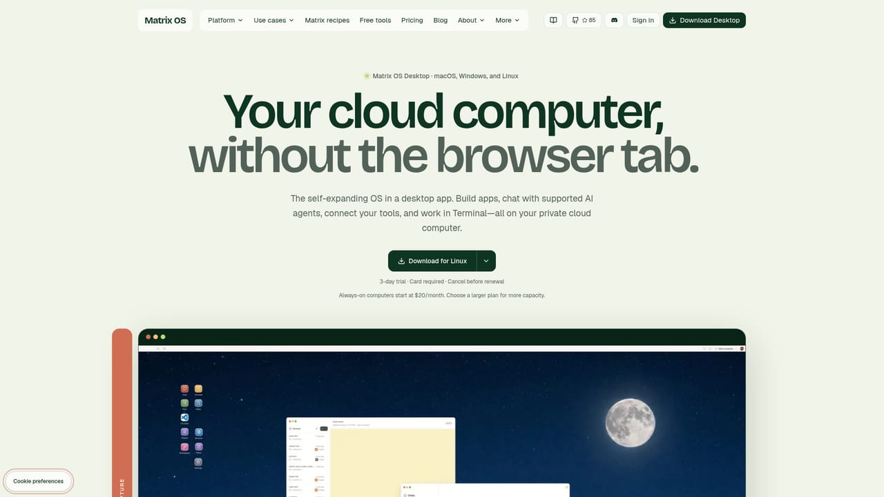 Matrix OS — Download Matrix Desktop for your platform