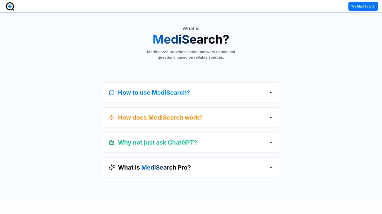 MediSearch — Learn what the tool covers