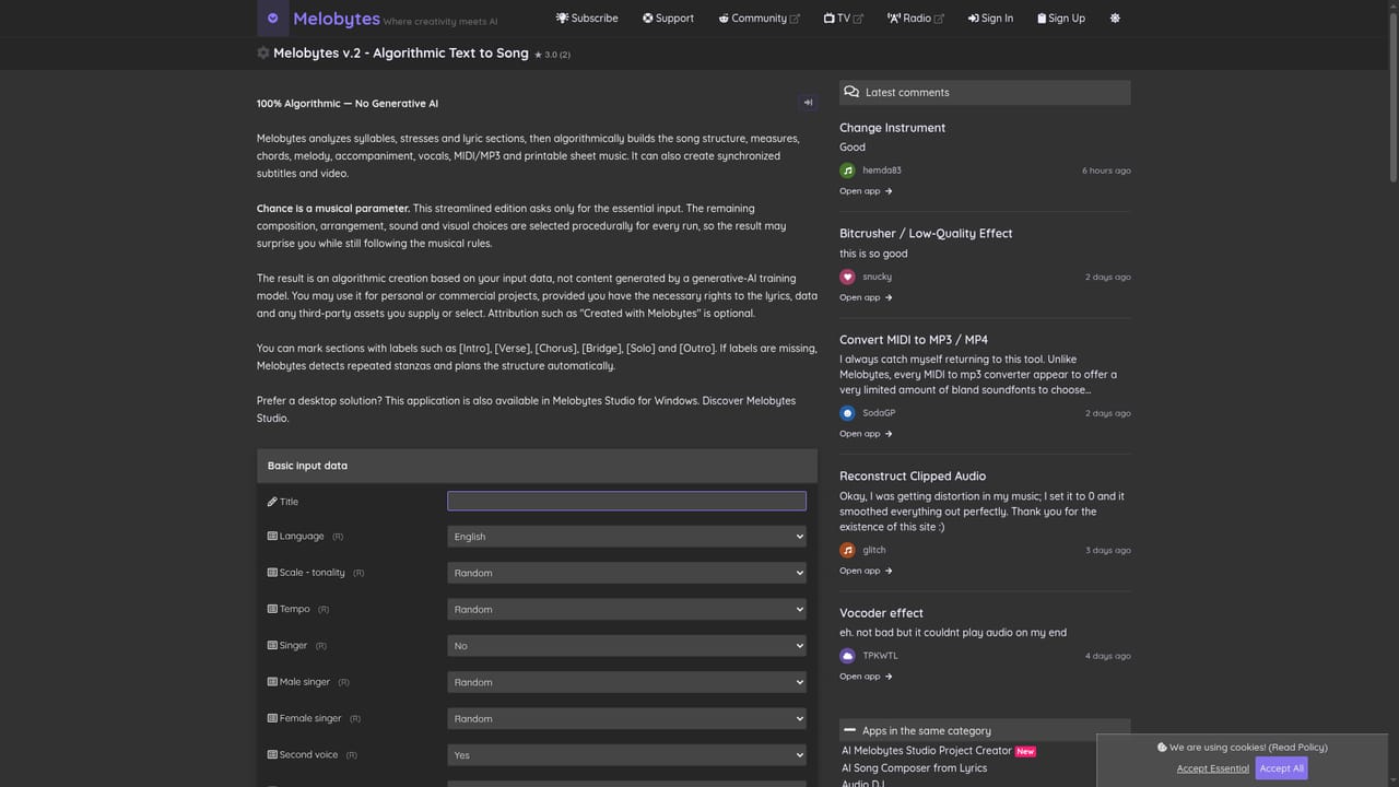 Melobytes — Pick an app from the launch grid